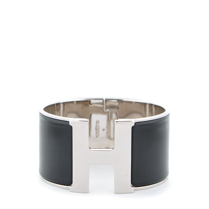 Hermes Enamel Extra Wide Clic Clac H Bracelet GM Black 1 of 4