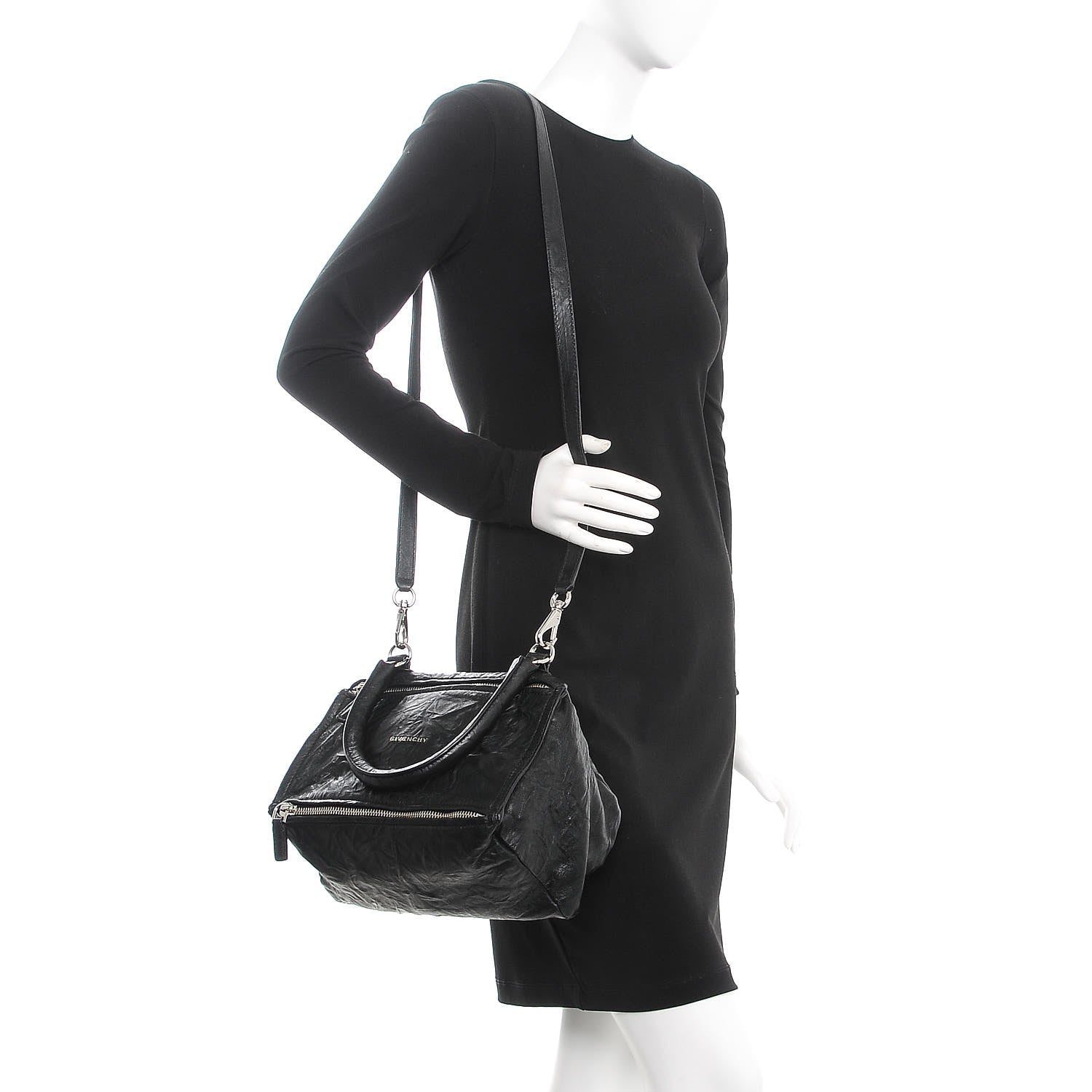 Givenchy Tumbled Sheepskin Small Pandora Black 2 of 8