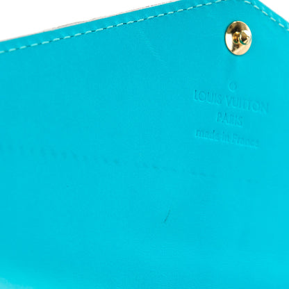 Louis Vuitton Vernis Sarah Wallet NM Turquoise 7 of 8
