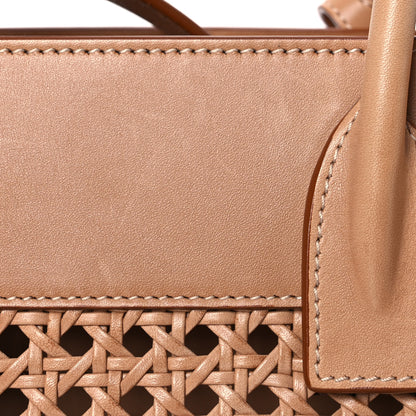 Saint Laurent Calfskin Woven Wood Baby Sac De Jour Vintage Brown 17 of 17