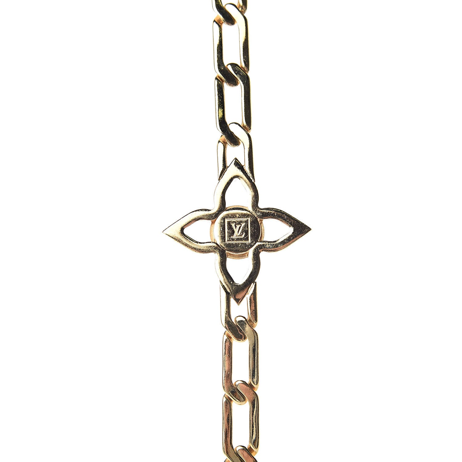 Louis Vuitton Monogram Multicolor Swarovski Crystal Flower Power Sautoir Necklace Gold 5 of 5