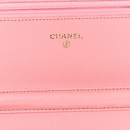 Chanel Caviar Quilted Wallet On Chain WOC Pink 6 of 12
