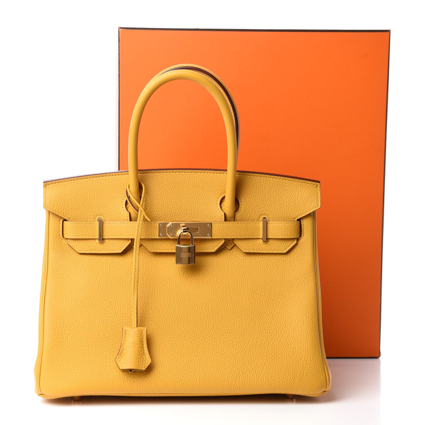 Togo Birkin 30 Jaune Ambre