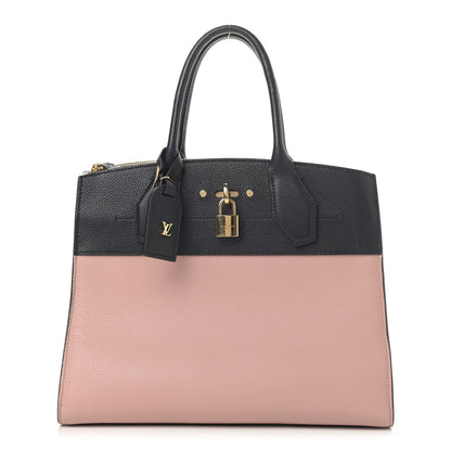 Louis Vuitton Calfskin City Steamer MM Magnolia Black 1 of 8