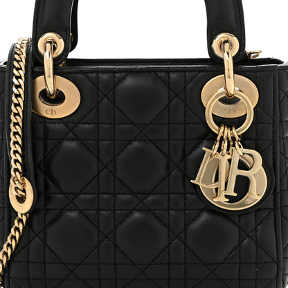 Christian Dior Lambskin Cannage Mini Lady Dior Black 8 of 10