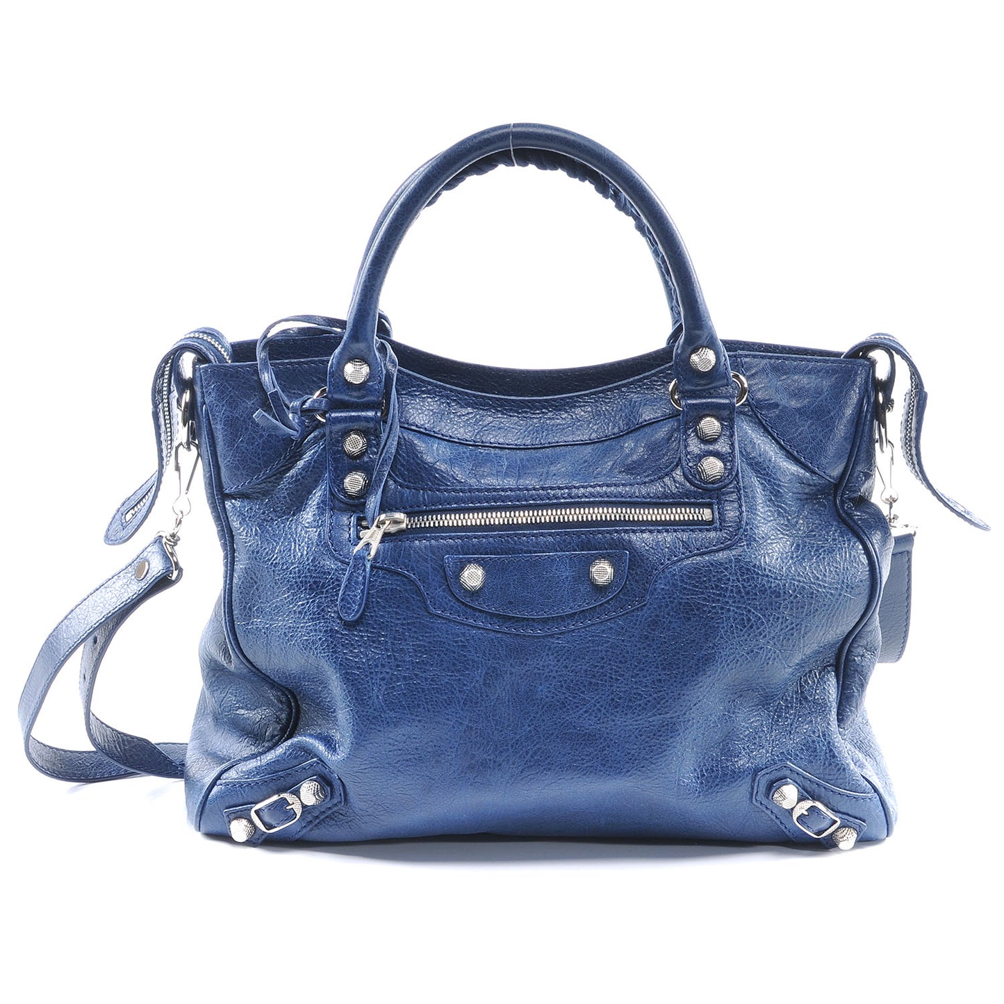 Agneau Giant 12 Silver Hardware Velo Bleu Mineral