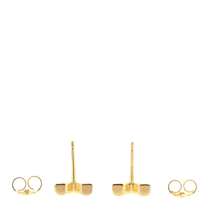 Louis Vuitton Brass Essential V Stud Earrings Gold 3 of 5