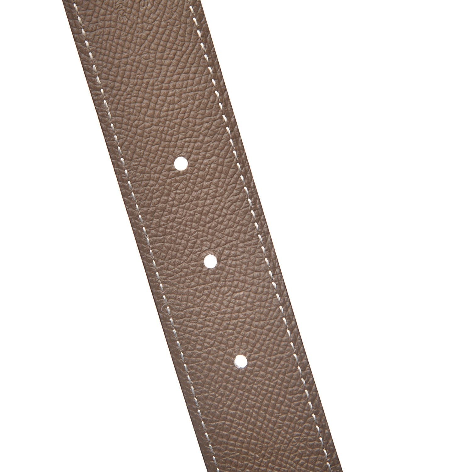 Hermes Epsom Swift 32mm Striee H Belt 85 Etoupe Black 6 of 10