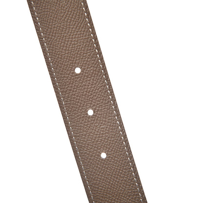 Hermes Epsom Swift 32mm Striee H Belt 85 Etoupe Black 6 of 10