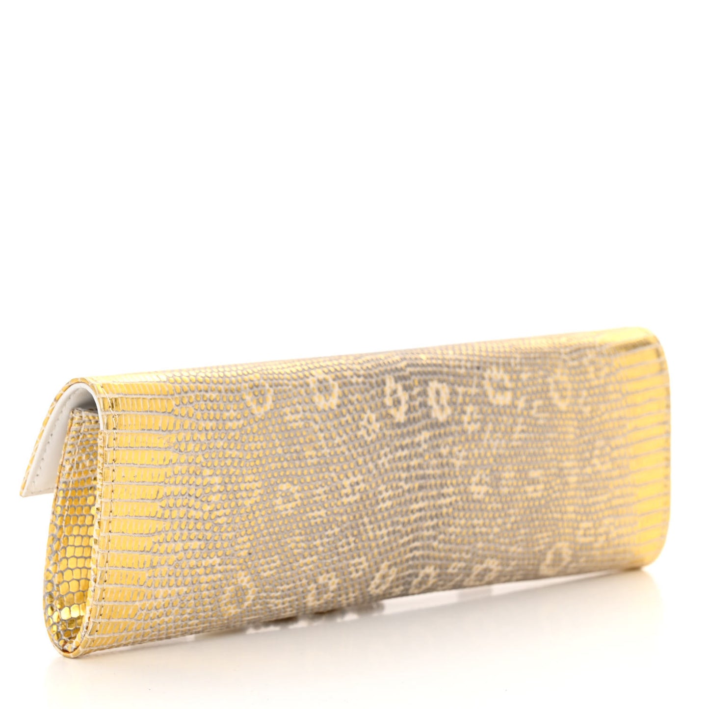Lizard Pearl Evening Clutch Beige