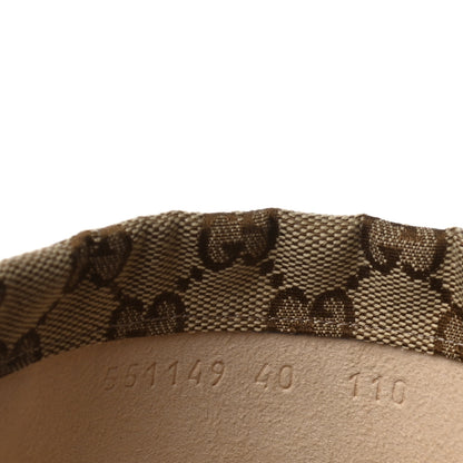 Gucci Monogram Malaga Kid Lisa Mid Heel Boots 40.5 Beige Ebony 6 of 8