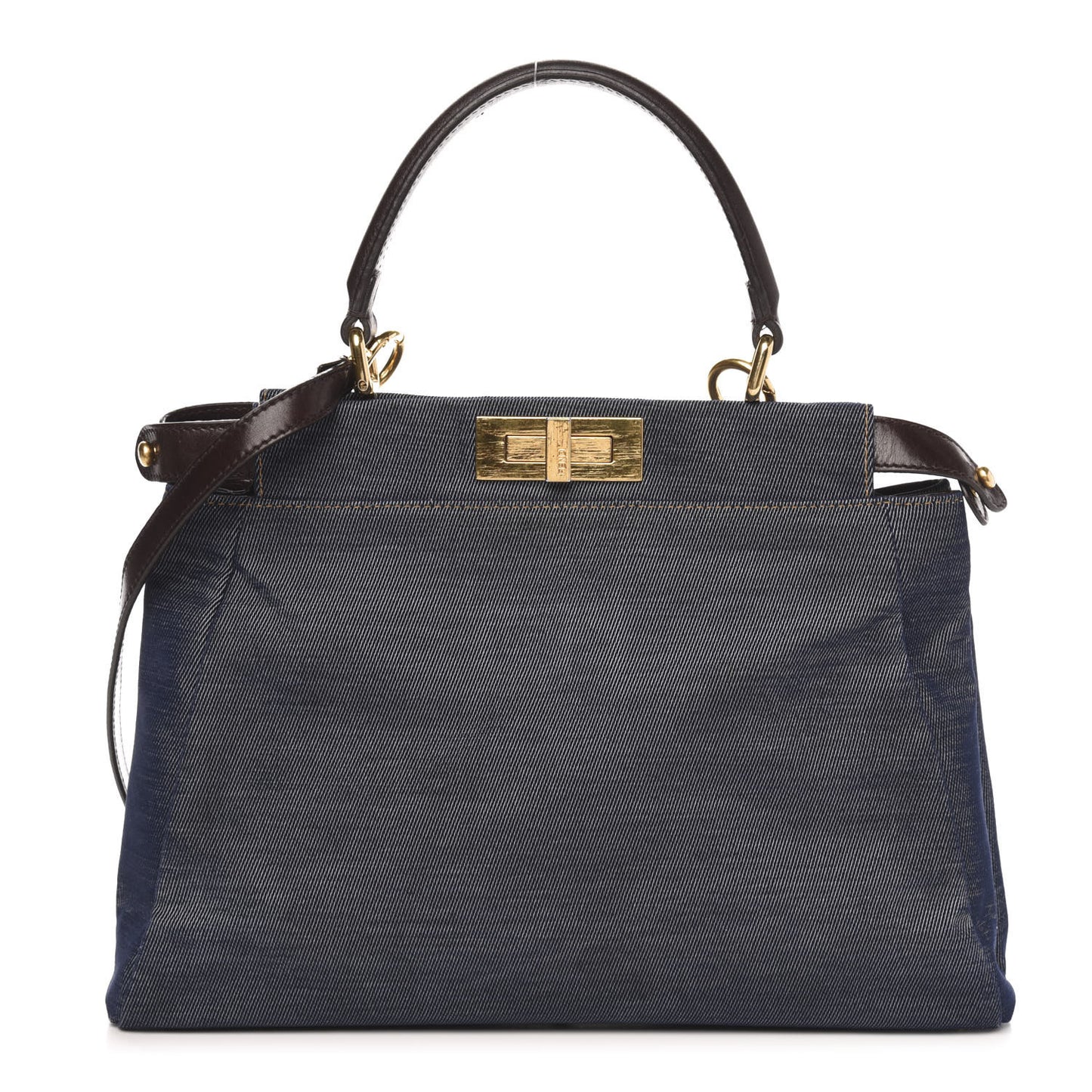 Denim Medium Peekaboo Iconic Satchel Blue