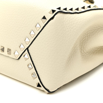 Valentino Garavani Grained Calfskin Rockstud Bucket Bag Ivory 9 of 10