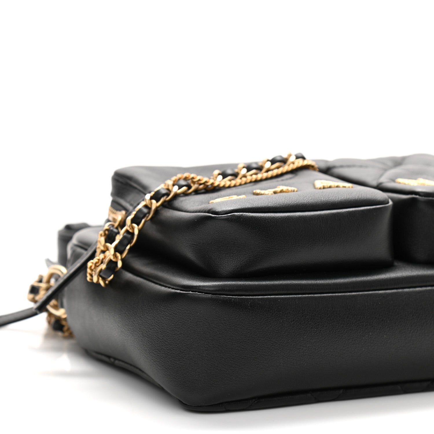 Chanel Calfskin Quilted Small Camera Case Black 9 of 11