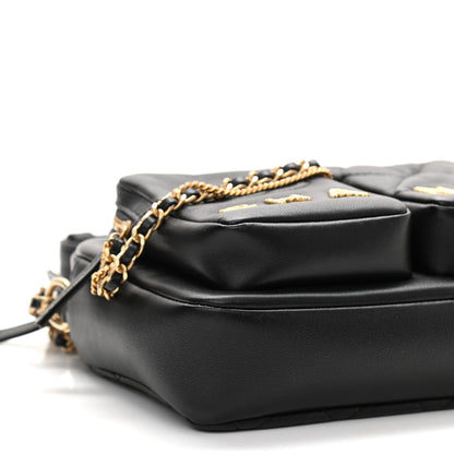 Chanel Calfskin Quilted Small Camera Case Black 9 of 11