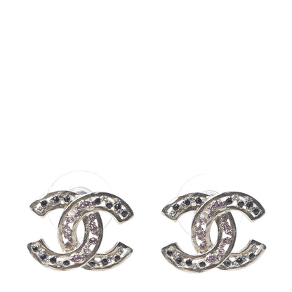 Chanel Crystal CC Earrings Light Gold Multicolor 1 of 5