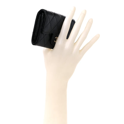 Chanel Caviar Quilted Flap Card Holder Black 2 of 10