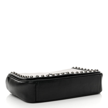 Prada Glace Calfskin Studded Crossbody Black 4 of 14