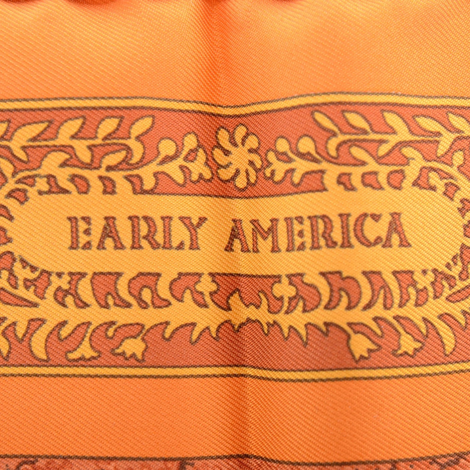 Hermes Silk Early America Pocket Square Scarf 5 of 7