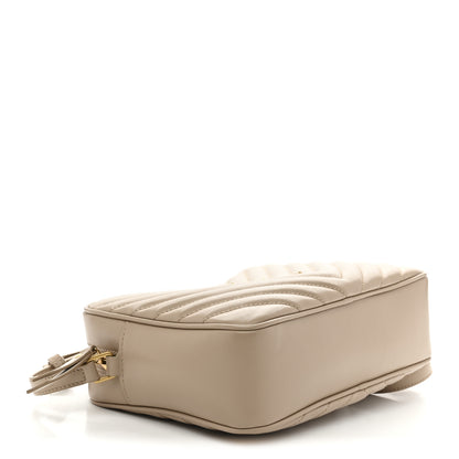 Saint Laurent Calfskin Matelasse Monogram Lou Camera Bag Dark Beige 4 of 10