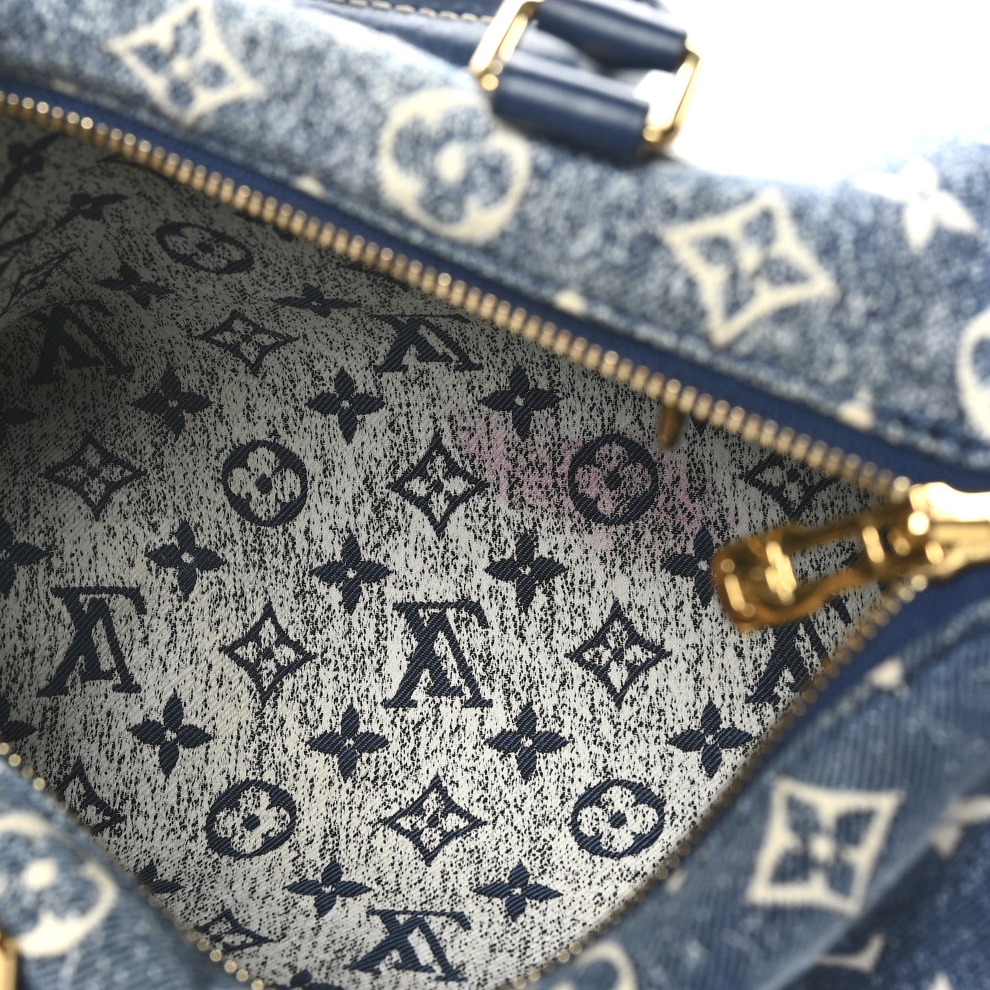Monogram Jacquard Denim Speedy Bandouliere 25 Bleu