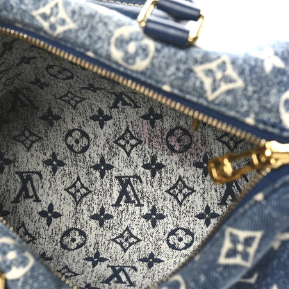 Louis Vuitton Monogram Jacquard Denim Speedy Bandouliere 25 Bleu 5 of 10
