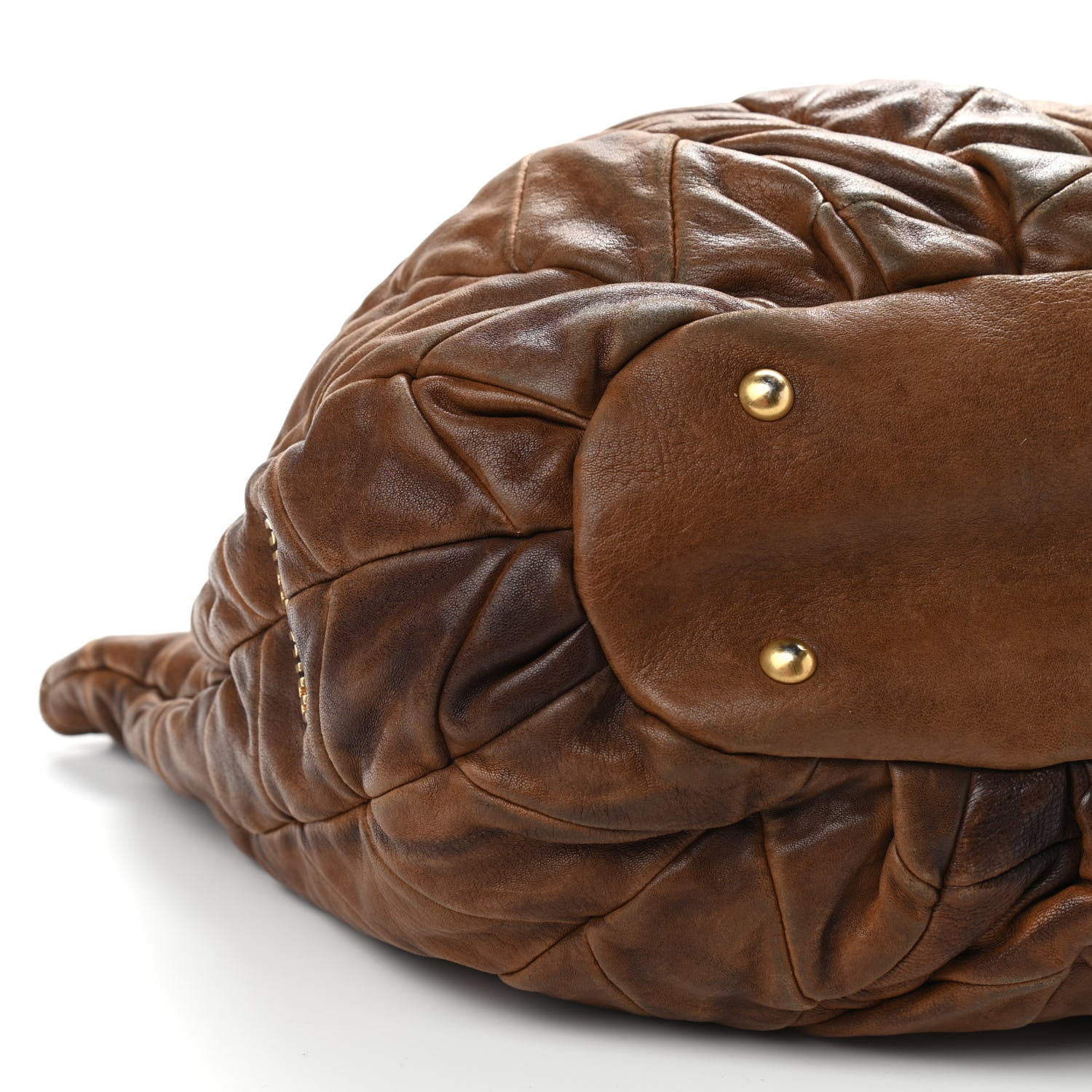 Miu Miu Nappa Large Patchwork Tote Brown 9 of 23