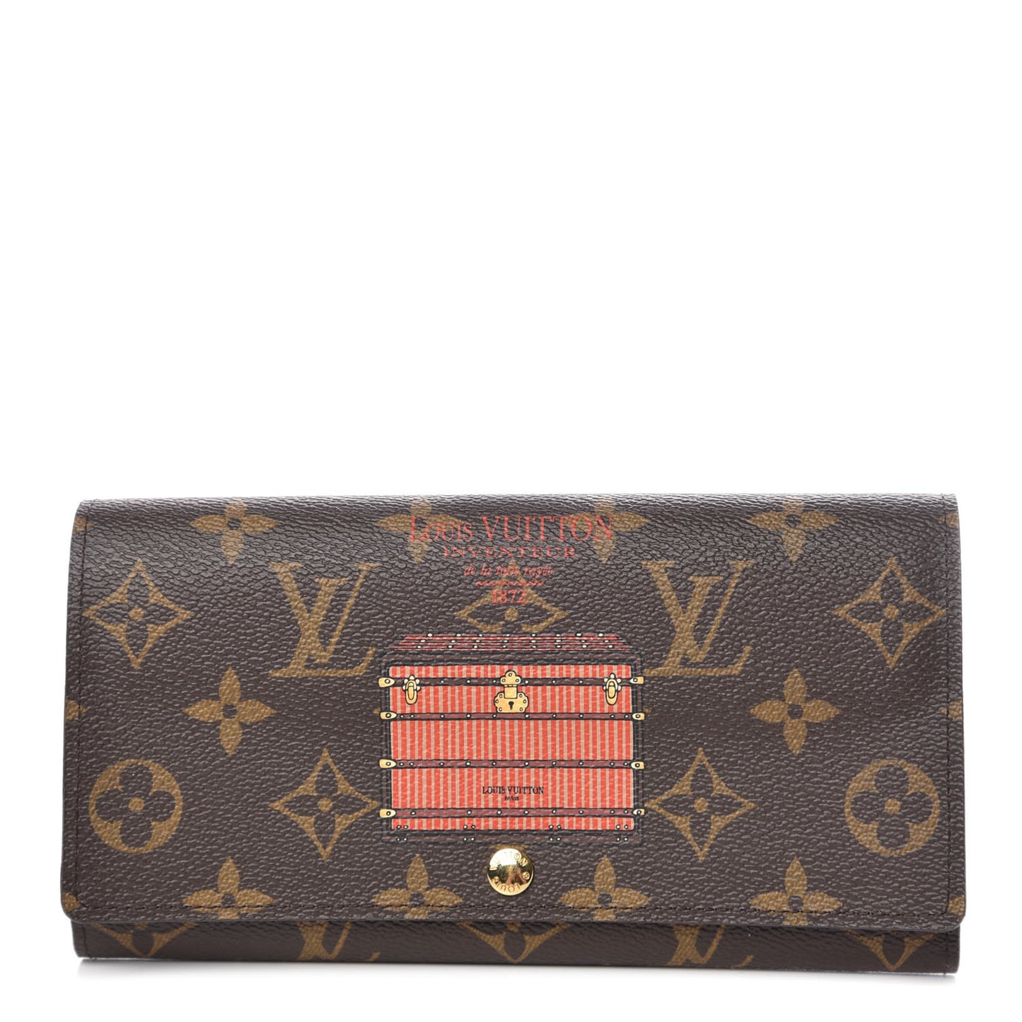 Monogram Trunks and Locks Sarah Wallet