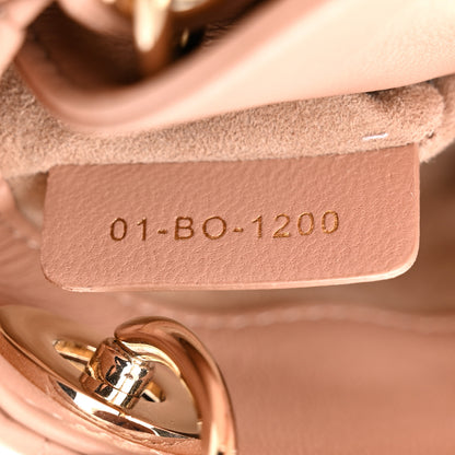 Christian Dior Lambskin Cannage Micro Lady Dior Rose Des Vents 7 of 11