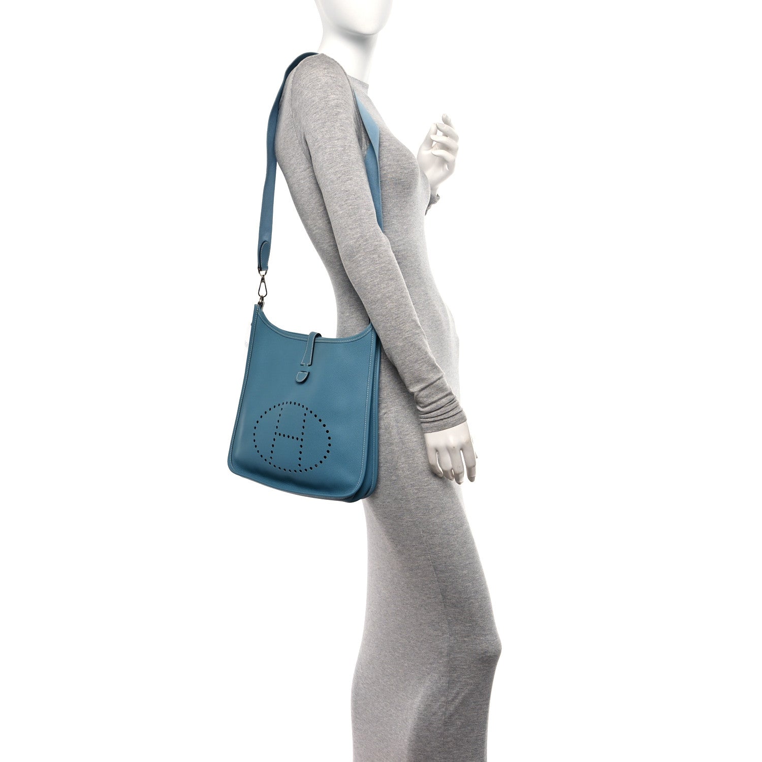 Hermes Epsom Evelyne PM Blue Jean 2 of 12