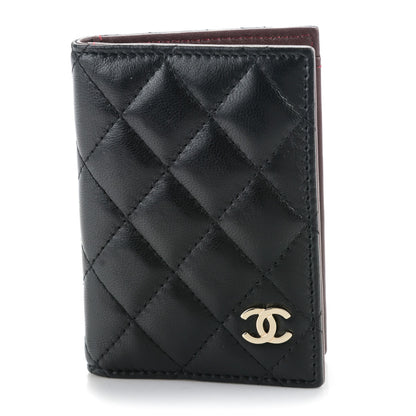 Chanel Lambskin Quilted CC Card Holder Wallet Black 1 of 7