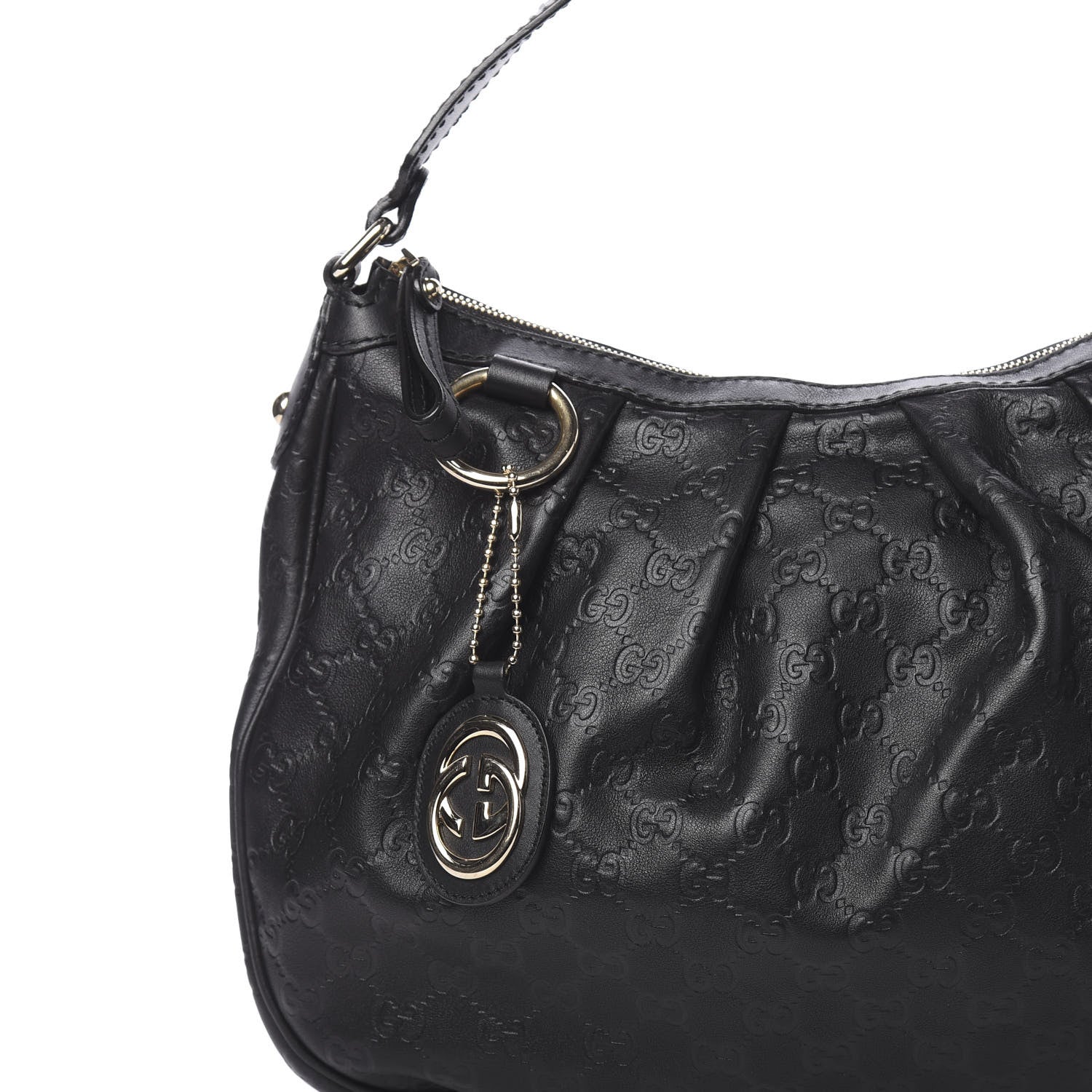 Gucci Guccissima Medium Sukey Hobo Black 9 of 11
