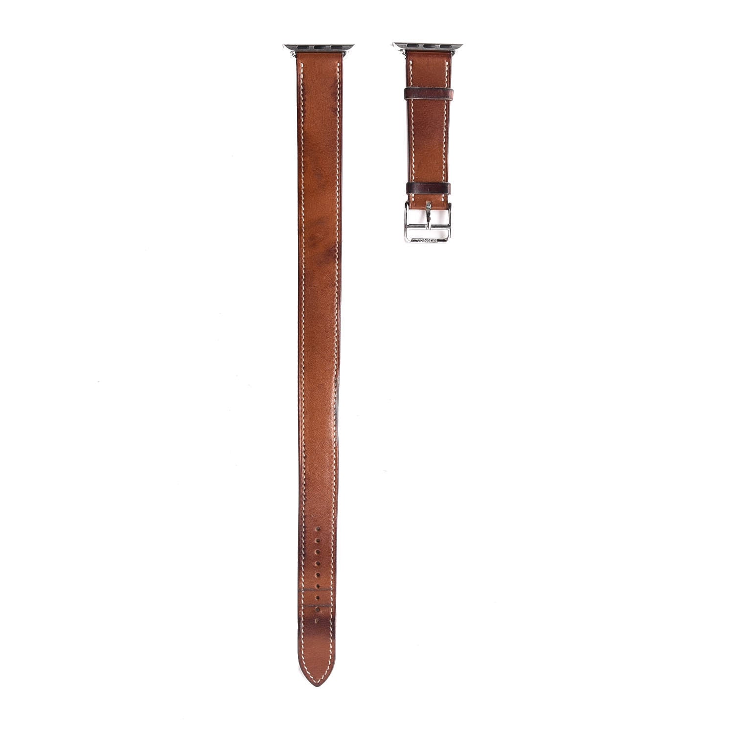 Hermes Barenia 38mm Double Tour Apple Watch Strap Fauve 1 of 7