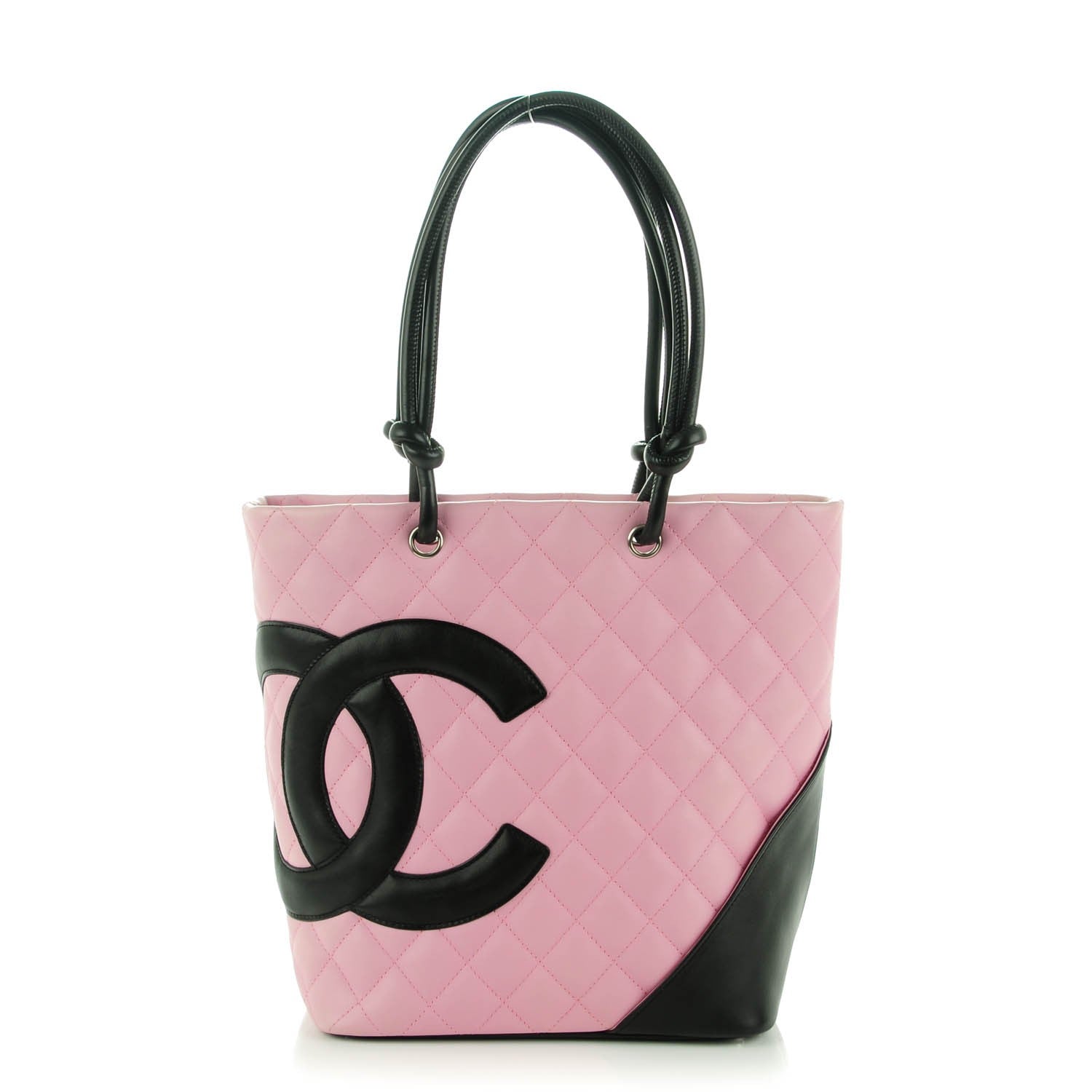 Chanel Calfskin Quilted Medium Cambon Tote Pink Black 1 of 7
