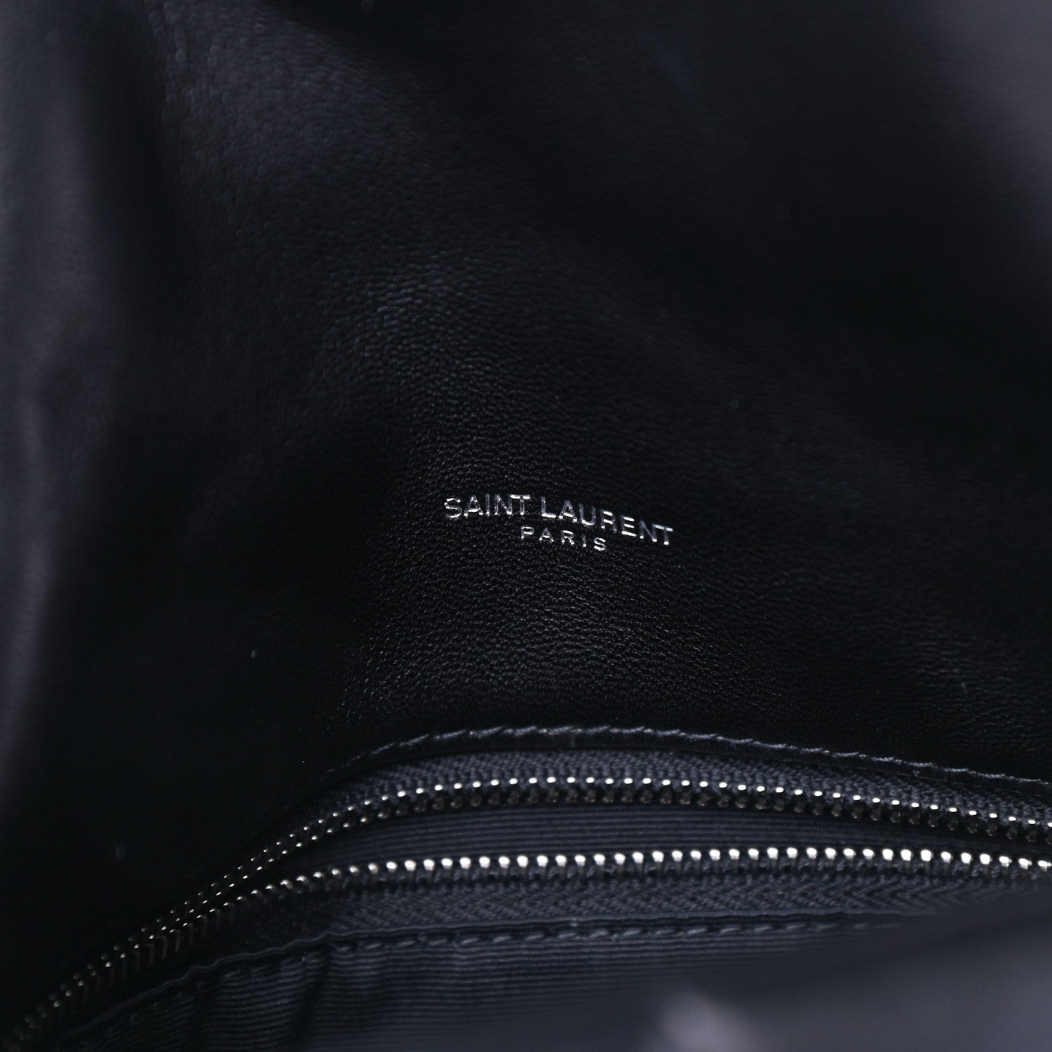 Saint Laurent Lambskin Quilted Small Loulou Puffer Monogram Chain Satchel Black 7 of 10
