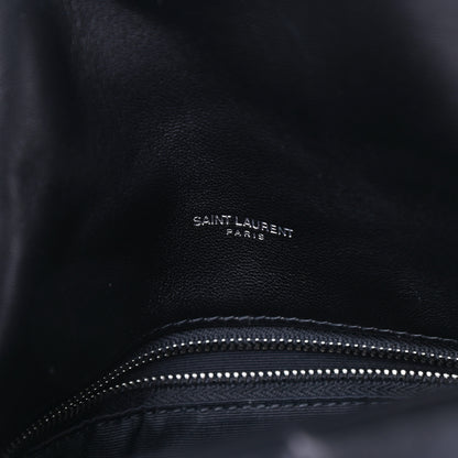 Saint Laurent Lambskin Quilted Small Loulou Puffer Monogram Chain Satchel Black 7 of 10