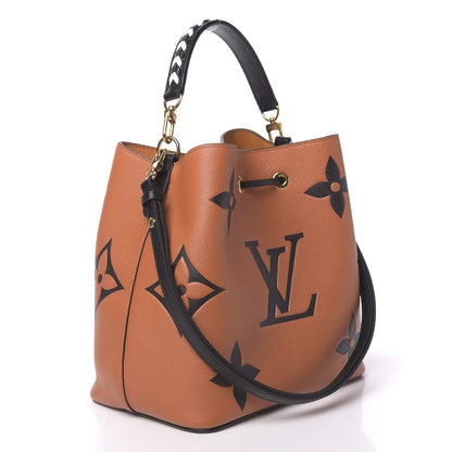 Louis Vuitton Empreinte Monogram Giant Crafty Neonoe MM Caramel Black 4 of 12