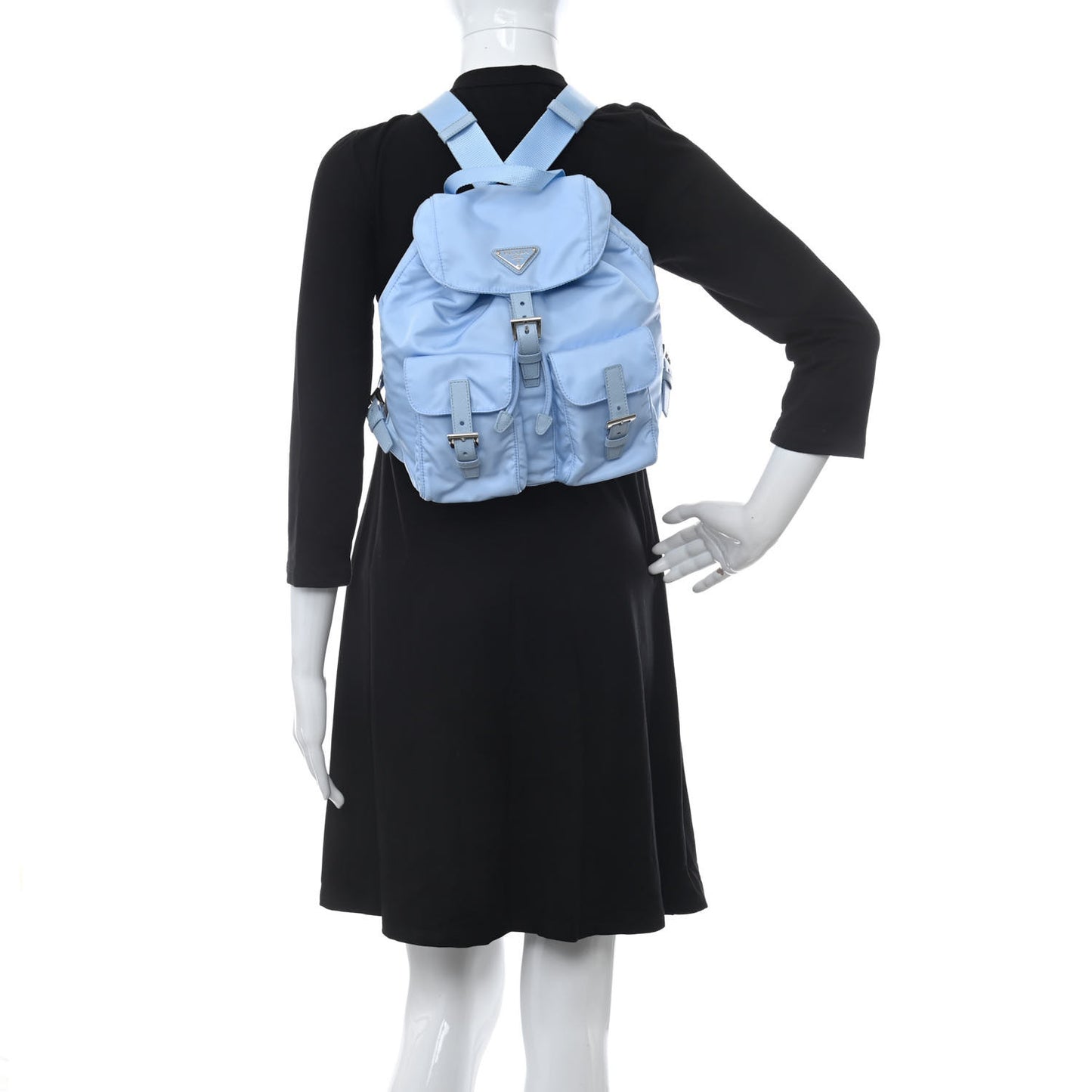 Tessuto Nylon Vela Small Backpack Light Grey