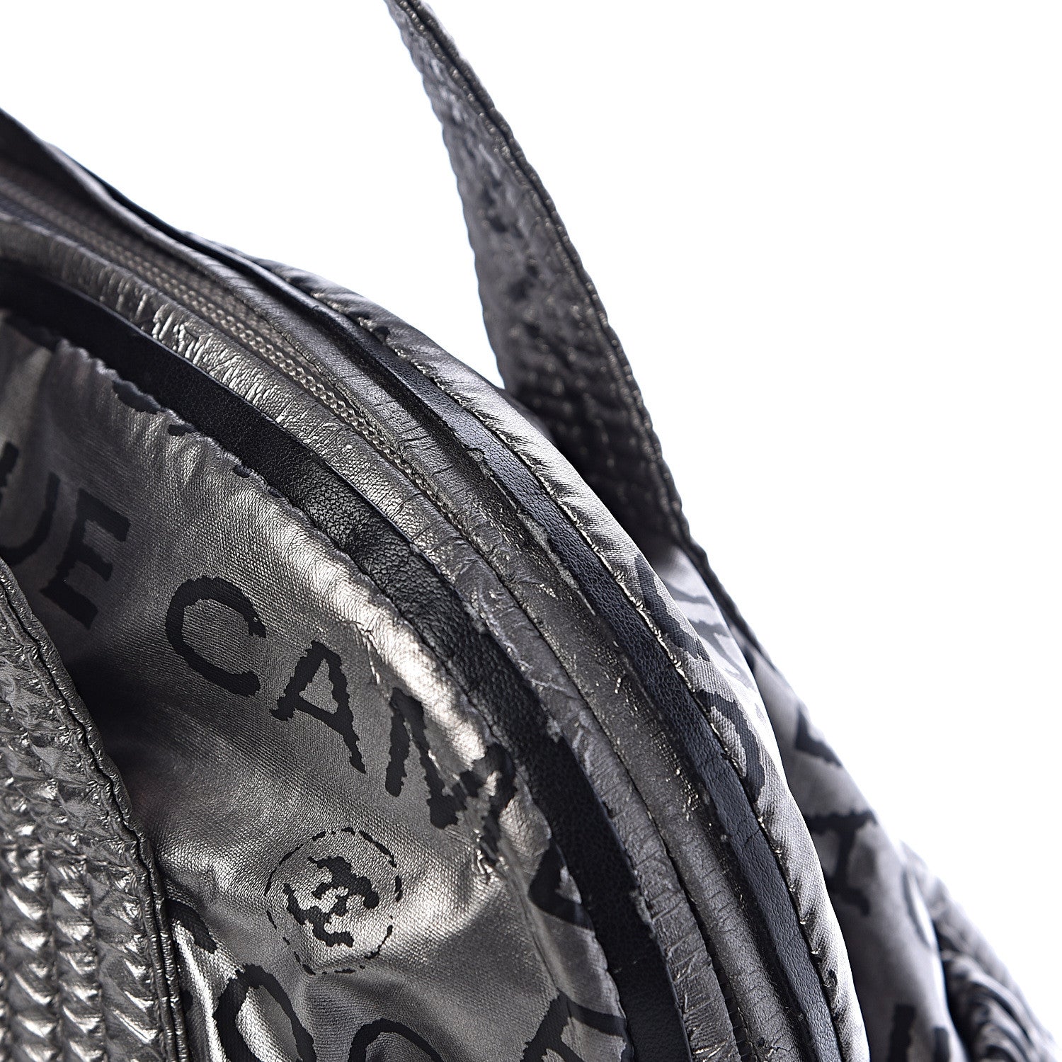 Chanel Lacquered Canvas Medium Unlimited Tote Argent Fonce 9 of 12