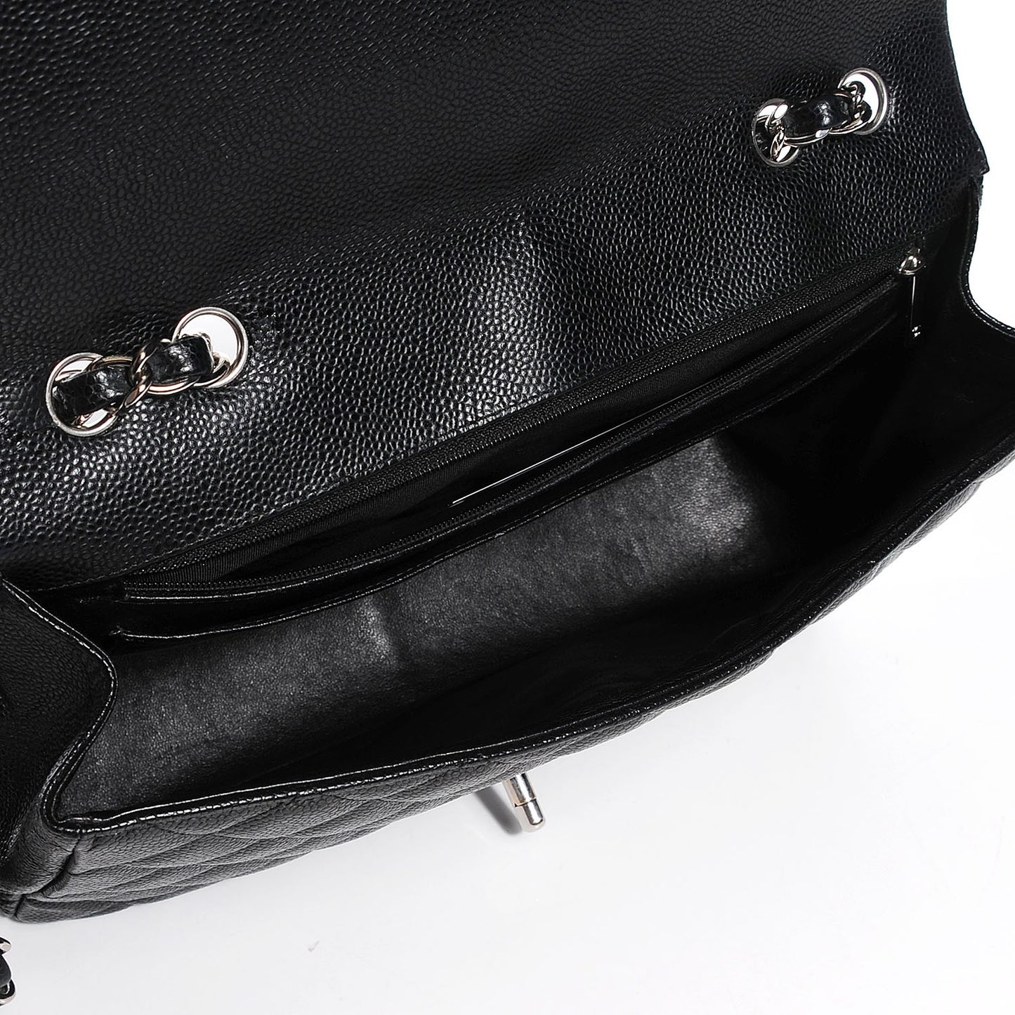 Caviar Quilted Jumbo Single Flap Black