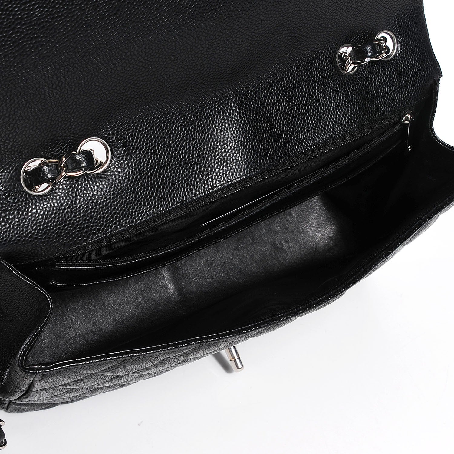 Chanel Caviar Quilted Jumbo Single Flap Black 5 of 9