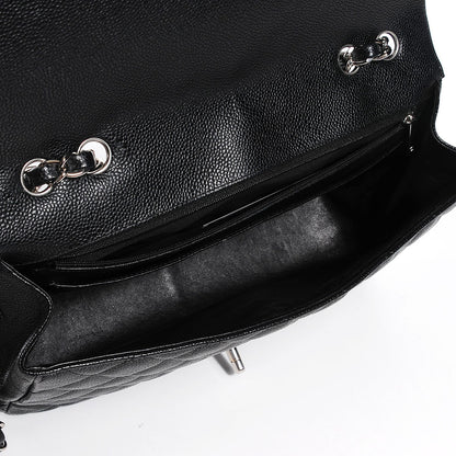 Chanel Caviar Quilted Jumbo Single Flap Black 5 of 9
