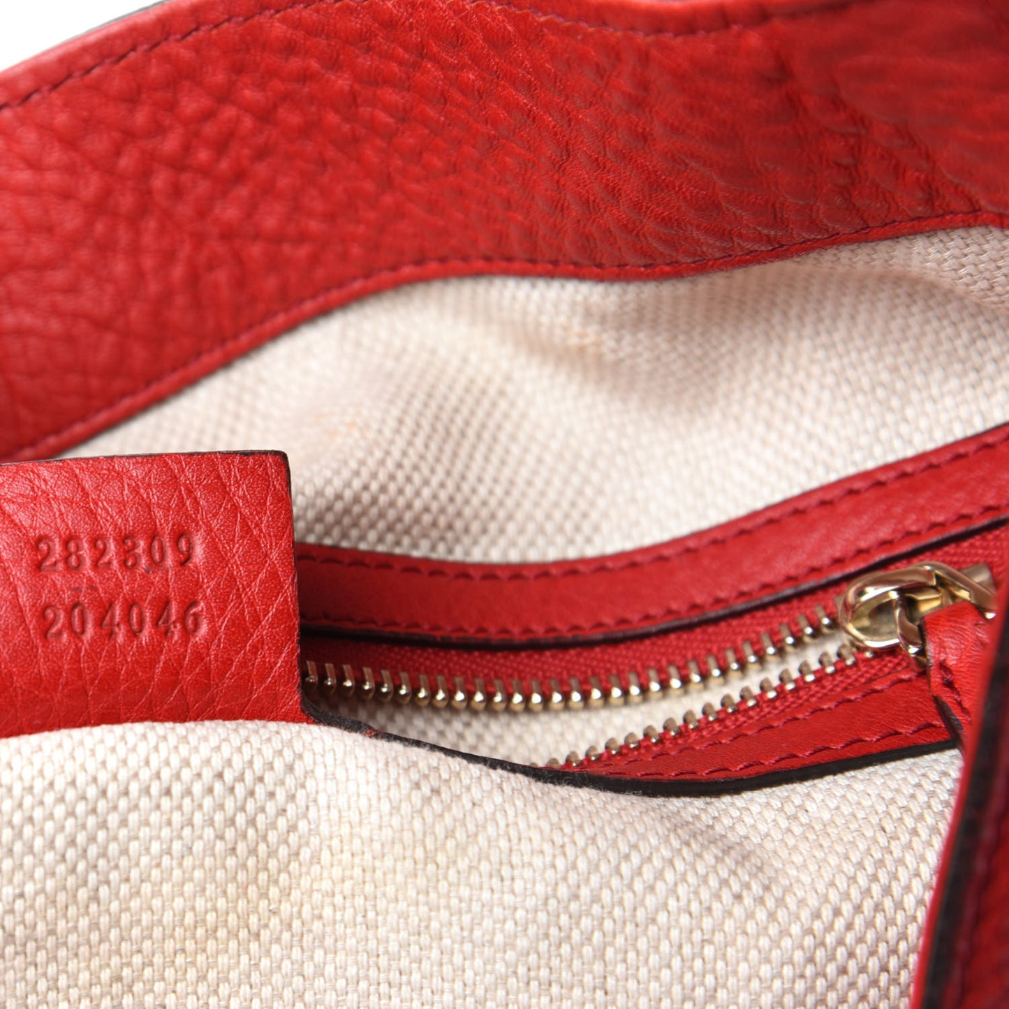 Pebbled Calfskin Medium Soho Shoulder Bag Red