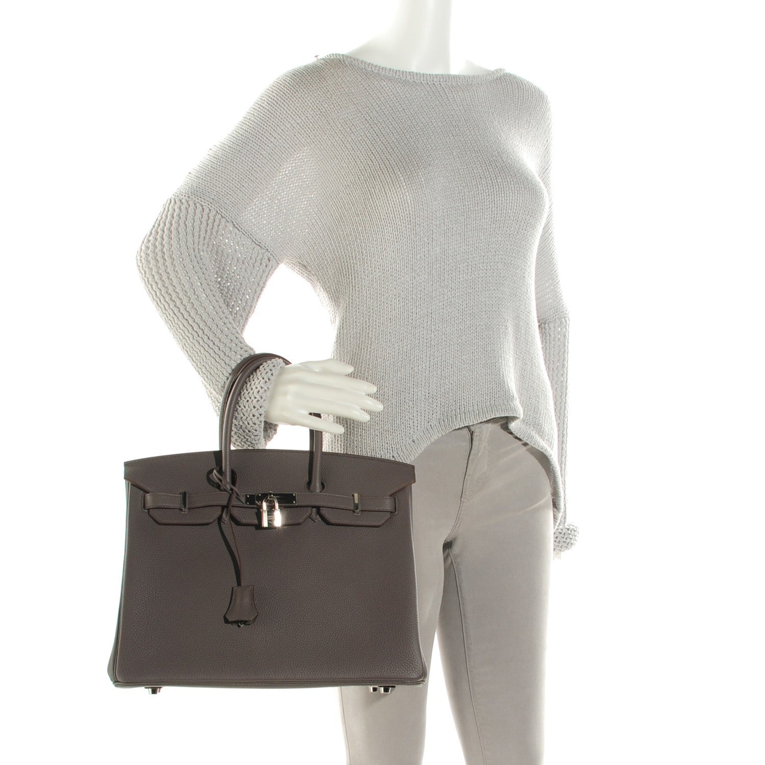 Hermes Togo Birkin 35 Etain 2 of 16