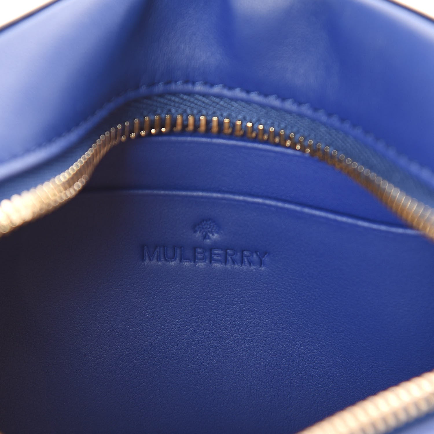 Mulberry Calfskin Nappa Blossom Pochette With Strap Neon Blue 6 of 9