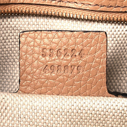 Gucci Pebbled Calfskin Medium Soho Flap Crossbody Camelia 7 of 11