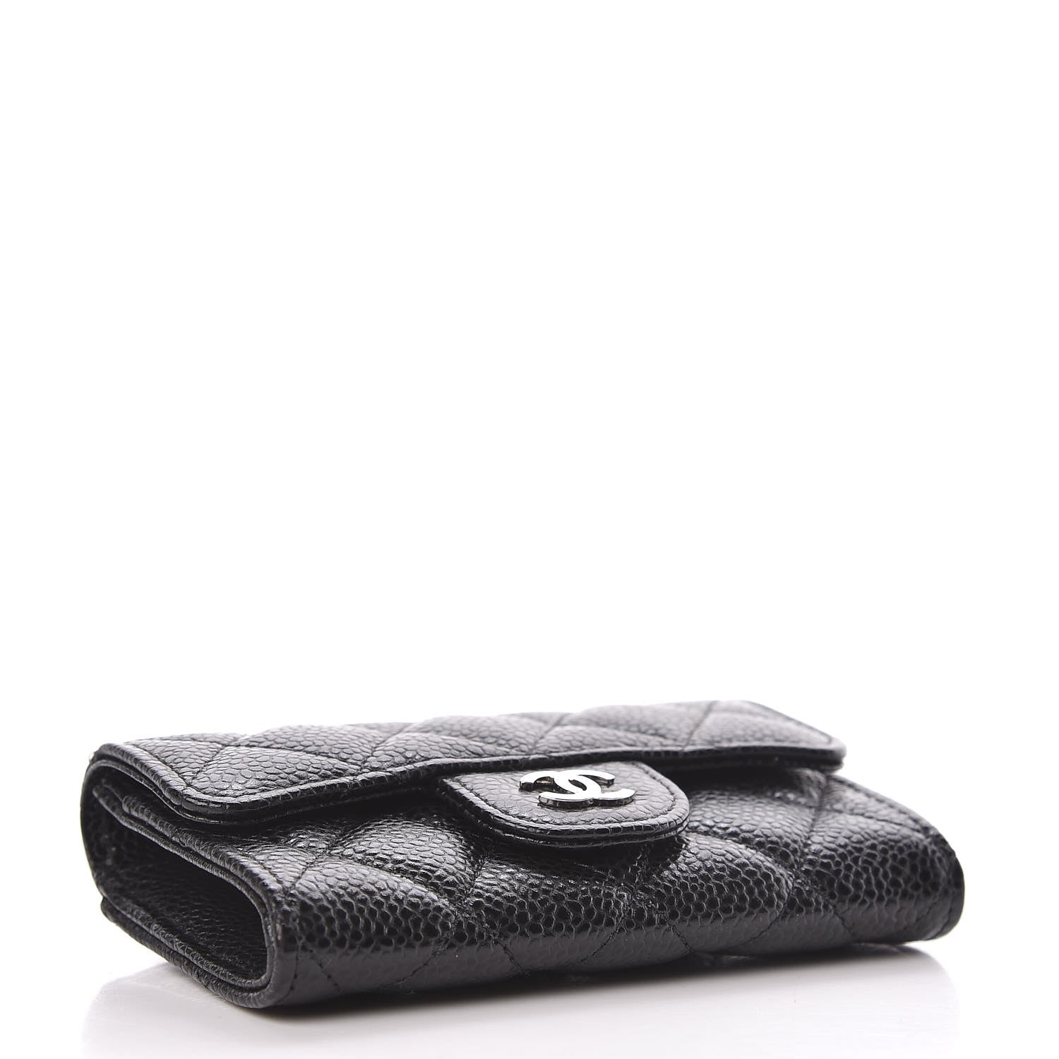 Chanel Caviar Quilted Flap Card Holder Wallet Black 4 of 9