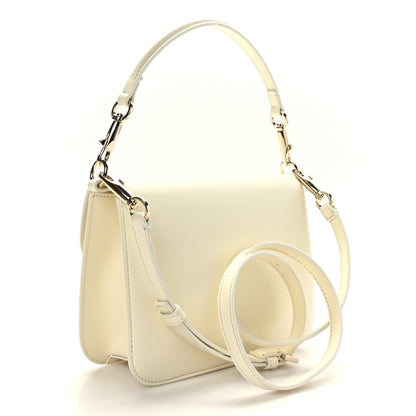 Valentino Garavani Calfskin Enamel VLogo Loco Flap Shoulder Bag Ivory 3 of 8
