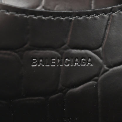 Balenciaga Semi Shiny Calfskin Crocodile Embossed Neo Classic Black Hardware Mini City Black 6 of 11