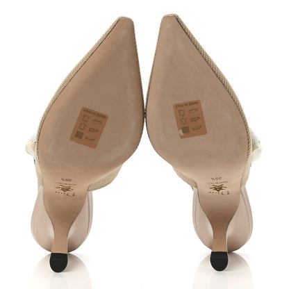 Christian Dior Technical Canvas Ribbon J Adior Slingback 65mm Pumps 36.5 Powder Nude 5 of 9
